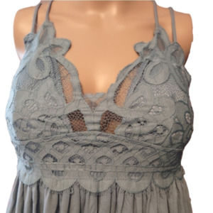 Zenana Crochet Lace High Low Cami Top Size XL